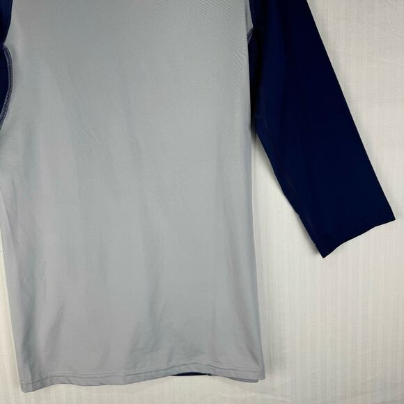 Nike Pro MLB Gray Navy Blue Long Sleeve Performance Sport Shirt Men’s Size Small - Picture 5 of 7